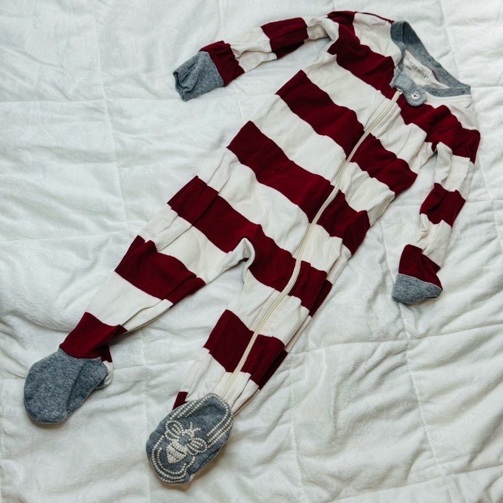 Burts bees Baby holiday footie PJ